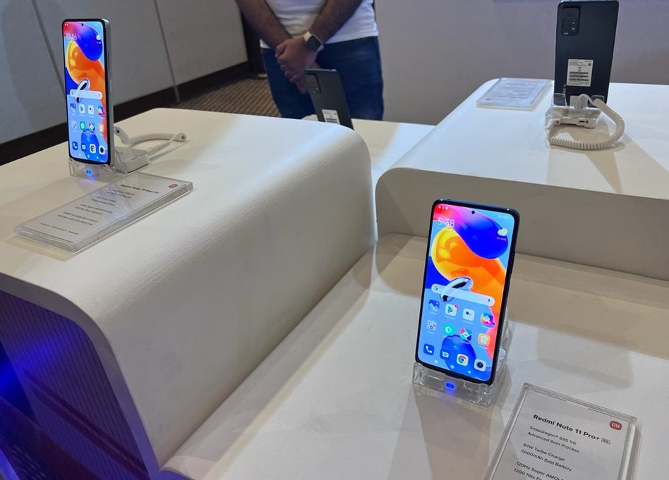 The new Redmi Note 11 Pro series. Credit: DH Photo/KVN Rohit