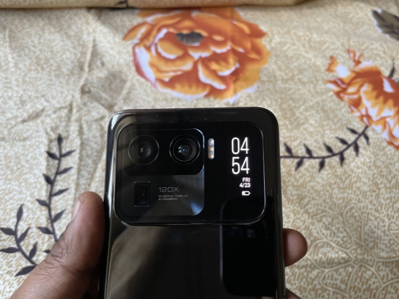The big camera module with a special display panel on the back. Credit: DH Photo/KVN Rohit