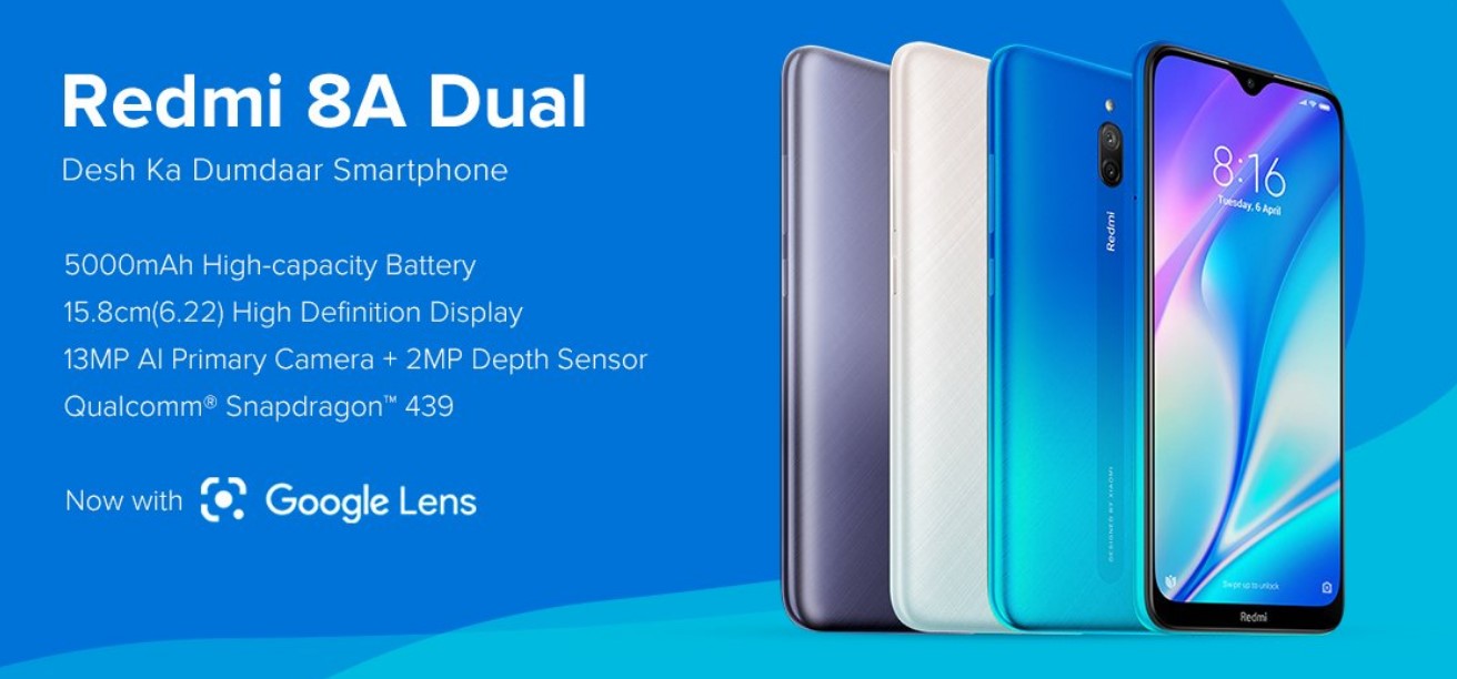 Xiaomi Redmi 8A Dual launched in India (Credit: Redmi India/Twitter)
