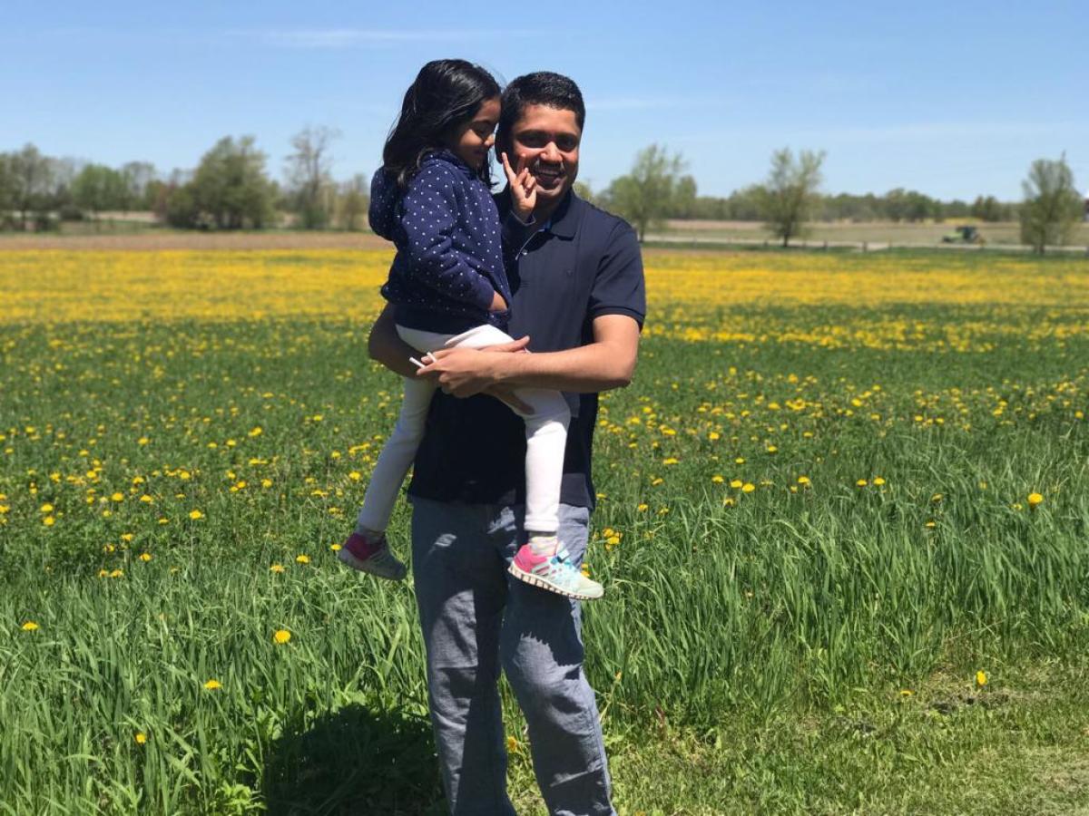 Vijay Mulemane and daughter Anvita.