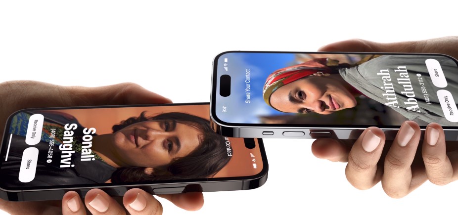 NameDrop feature of iOS 17. Credit: Apple
