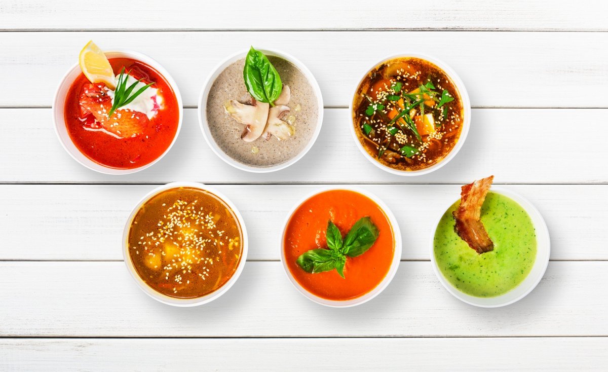 An assortment of soups
