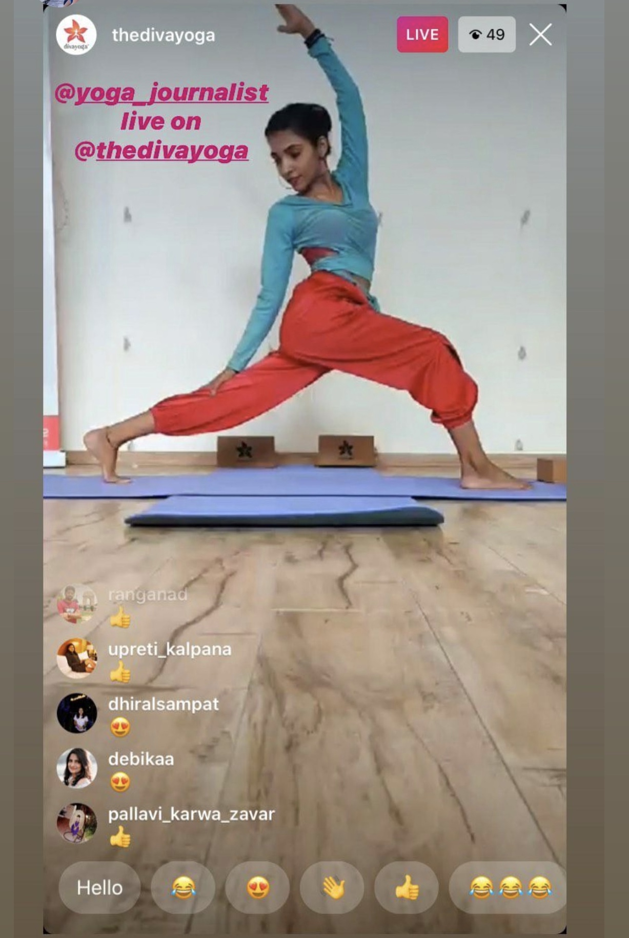 Classes are live-streamedon Instagram, Skypeand such other platforms.