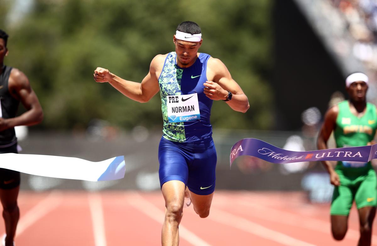 Michael Norman sets world leading 9.86sec for 100m in Texas