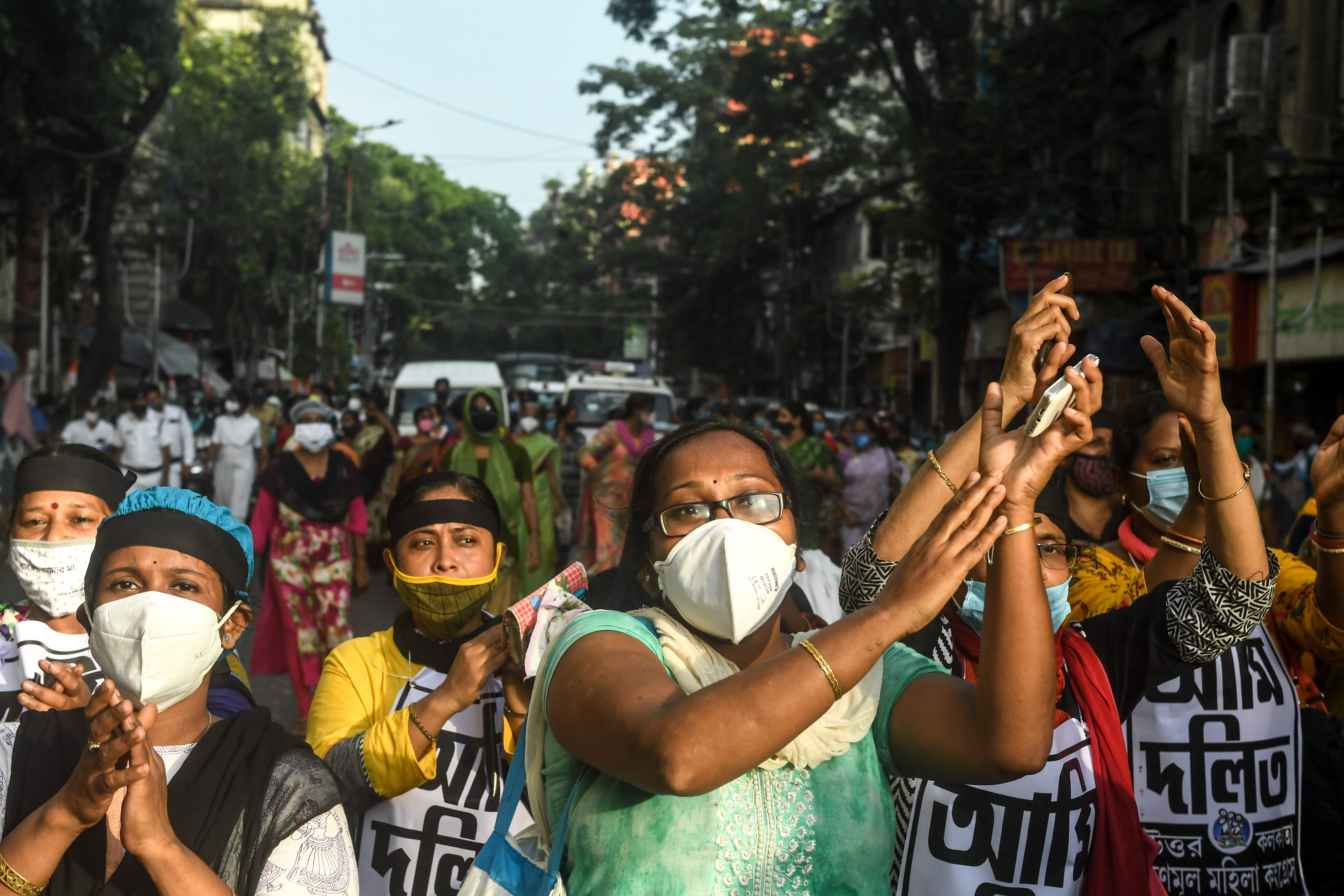 TMC women's wing rally against Hathras rape and murder