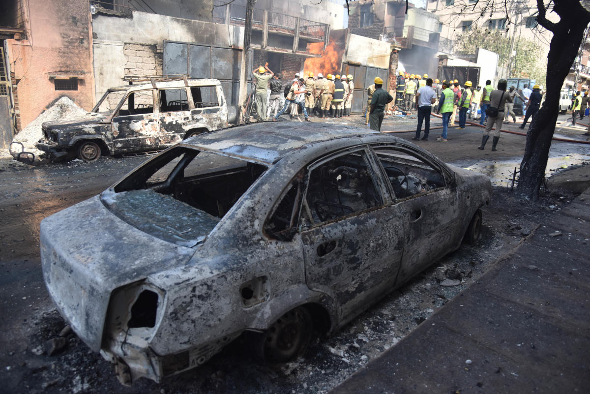 Illegal sanitiser factory bulldozed by raging fire