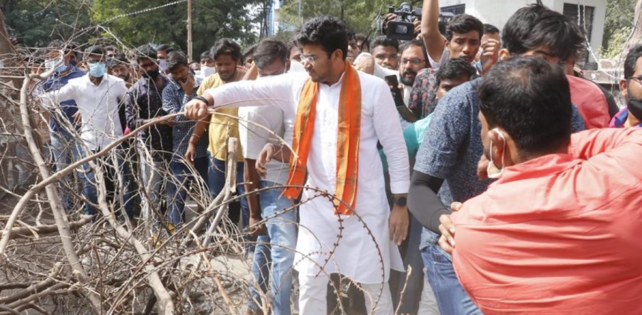 Hyderabad police books Karnataka BJP MP Tejasvi Surya for trespassing on Osmania University