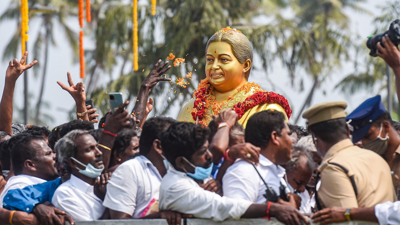 Temple for AIADMK icons M G Ramachandran, Jayalalithaa opens in Tamil Nadu