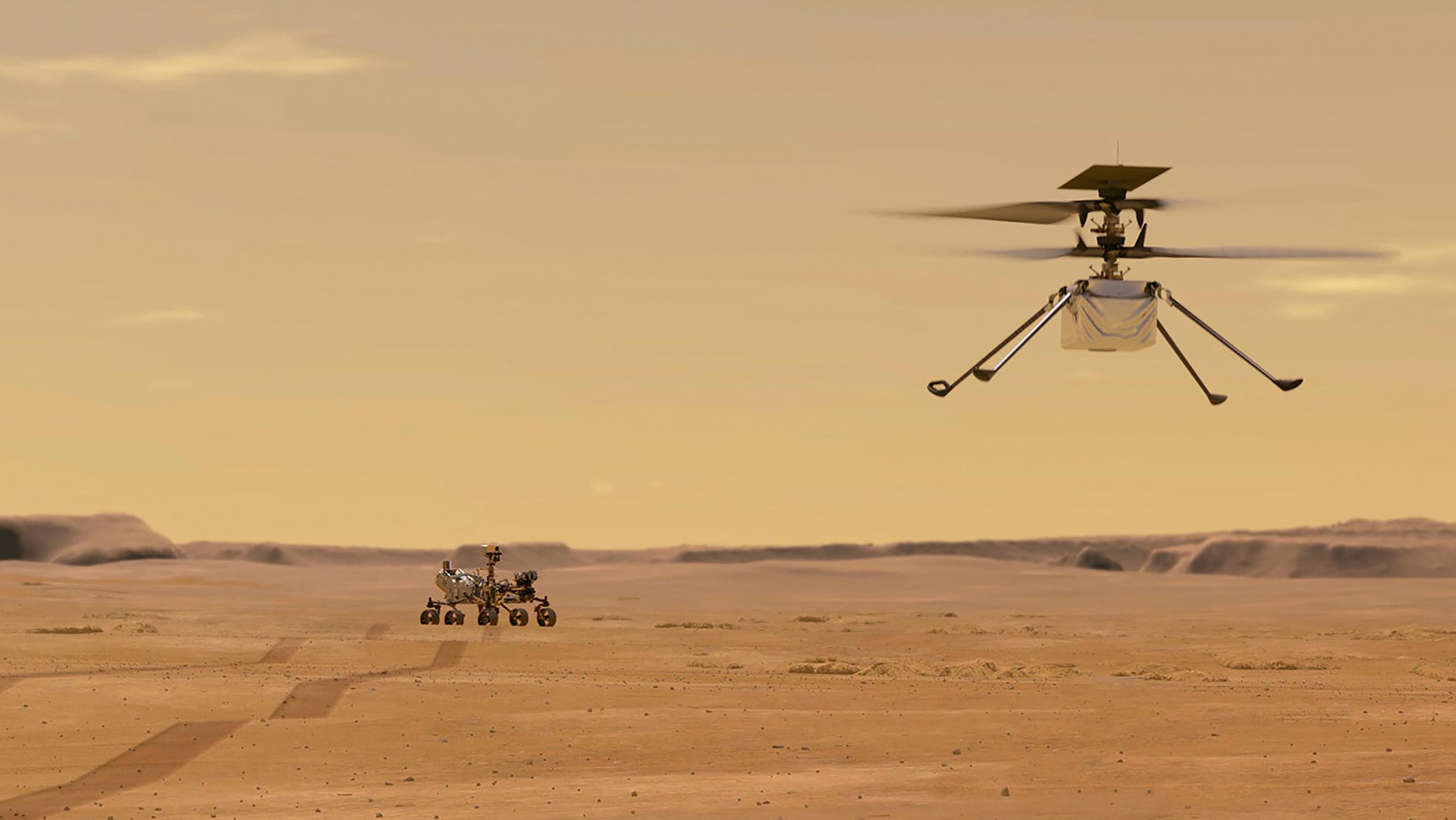 NASA's Ingenuity helicopter dropped on Mars' surface ahead of flight
