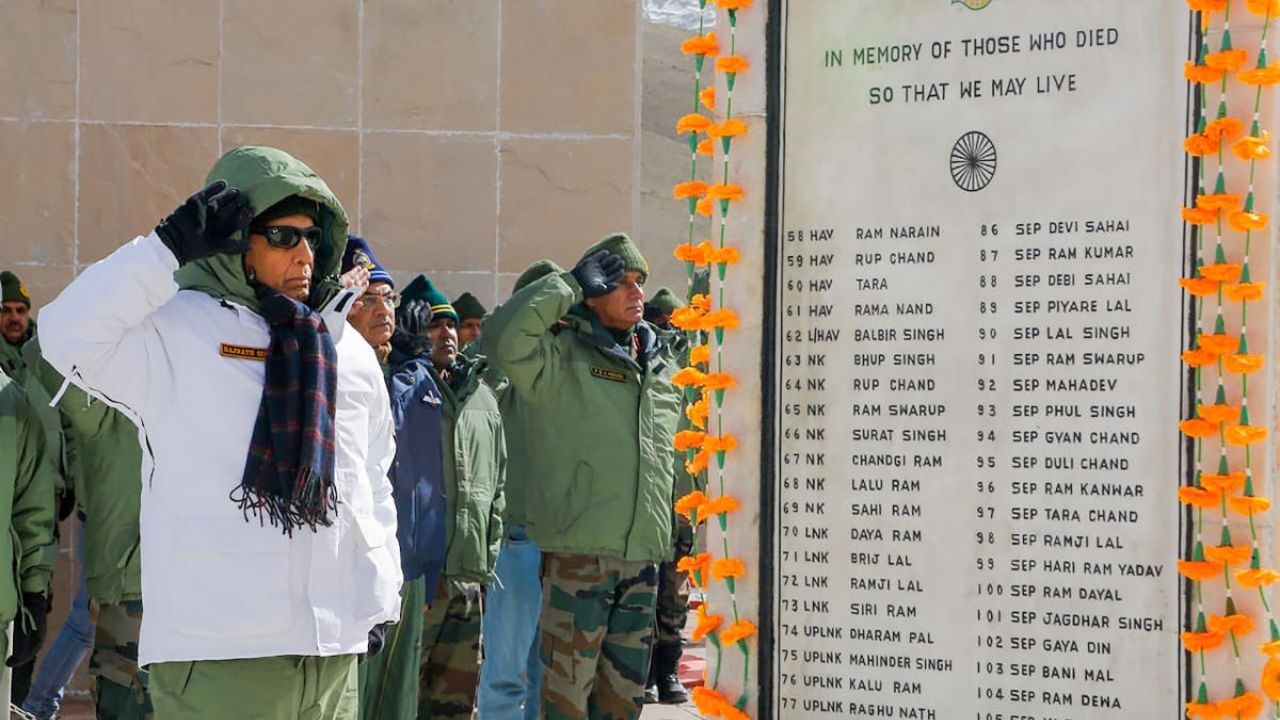 Rajnath Singh inaugurates revamped war memorial in eastern Ladakh