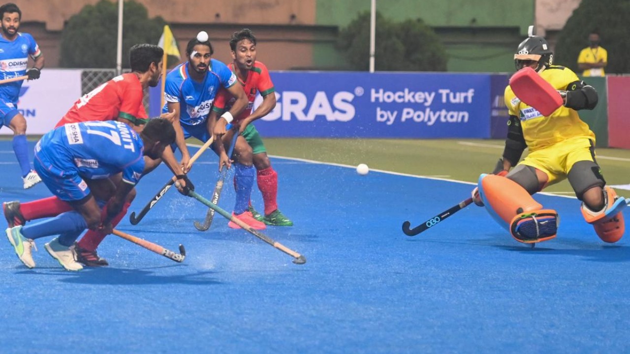 Dilpreet's hat-trick, Jarmanpreet's brace power India to 9-0 win over Bangladesh in ACT hockey