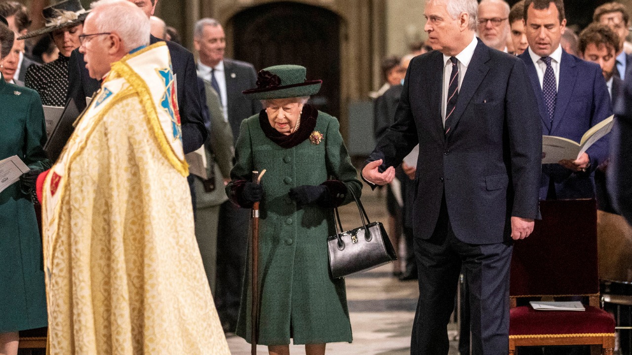 Queen Elizabeth leads royals in memorial service to Prince Philip