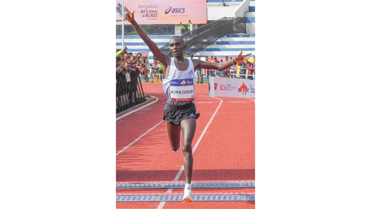 Kipkorir triumphs in record manner