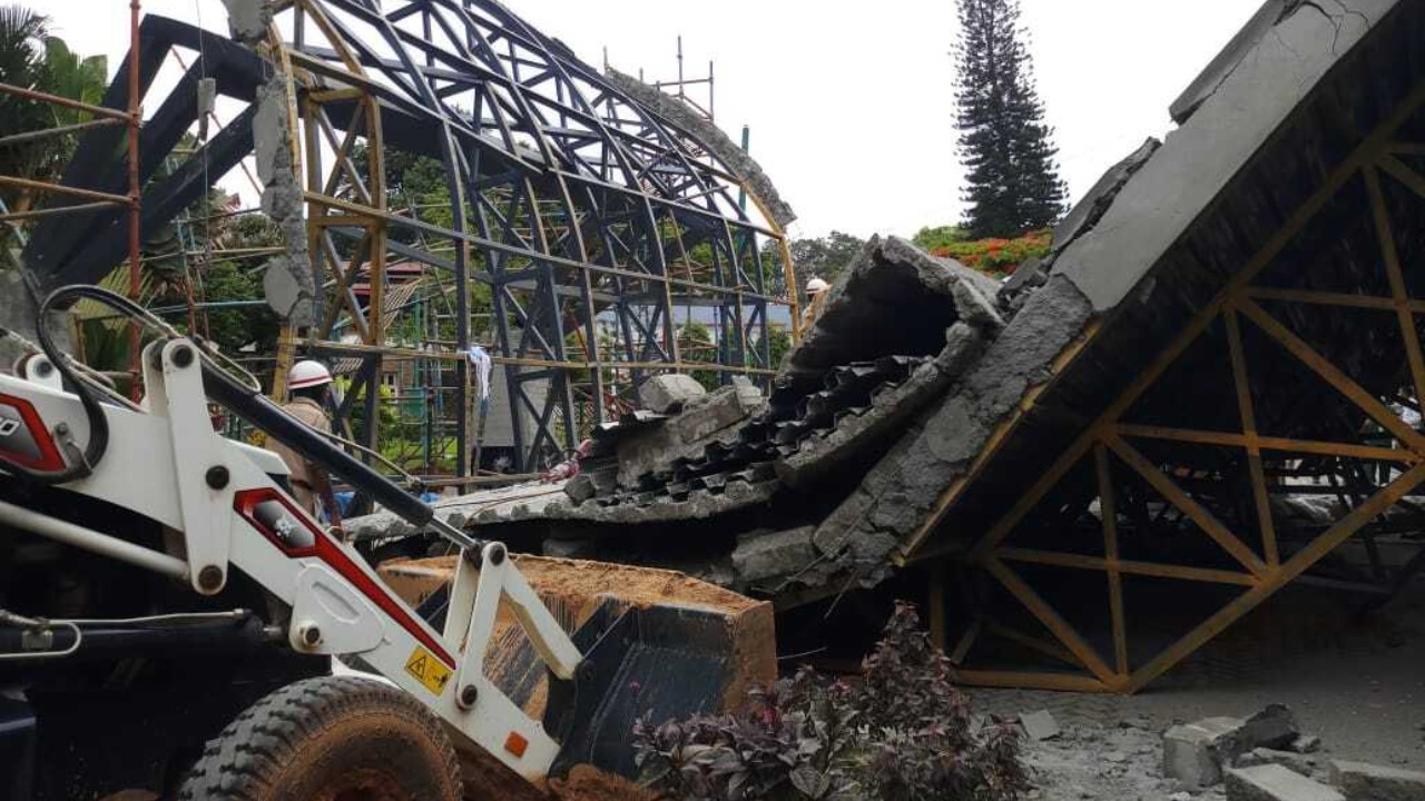 One dead, three labourers injured after portico ceiling collapses at St Martha's Hospital