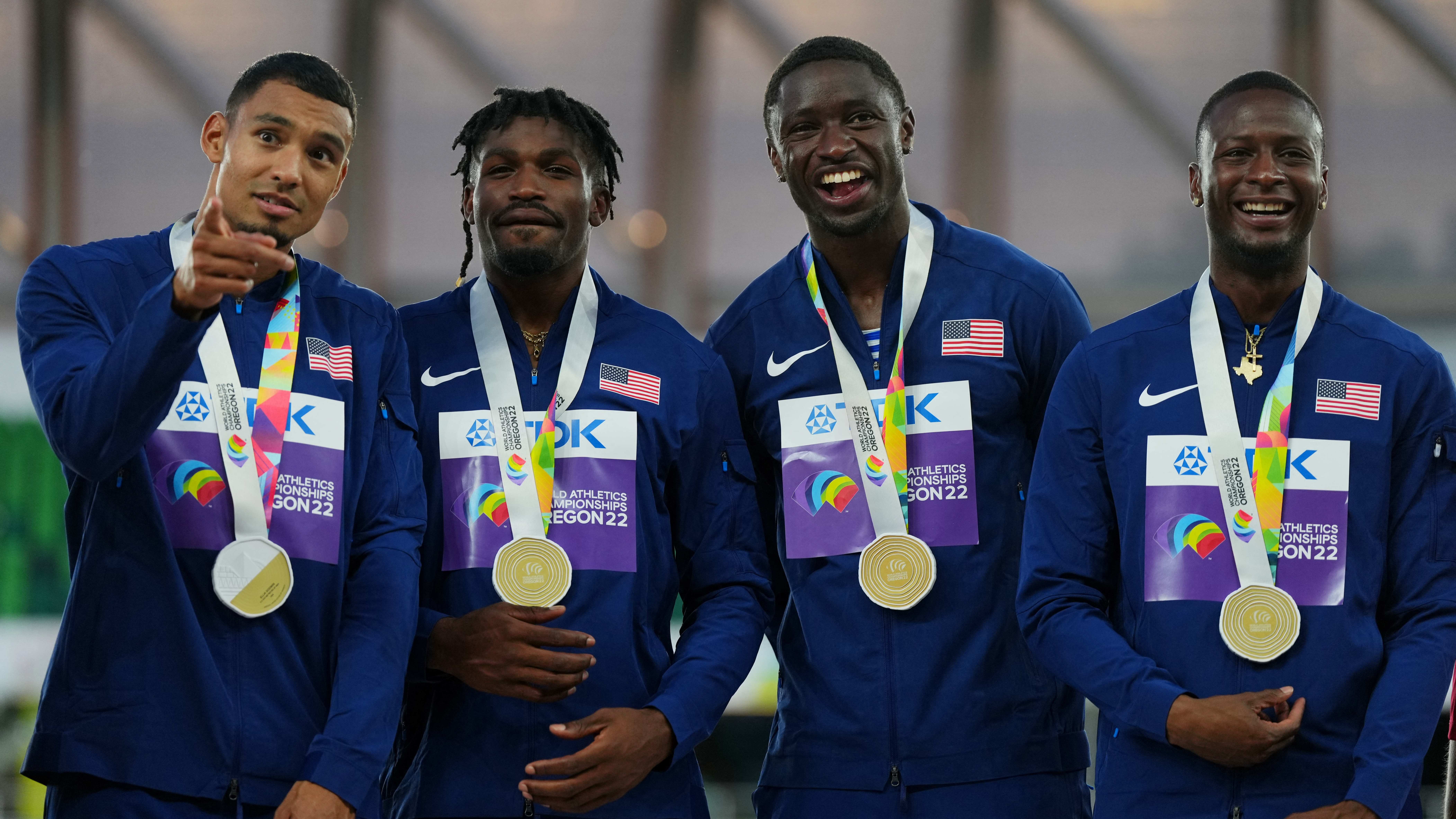 World Athletics Championships: USA win men's 4x400m relay gold
