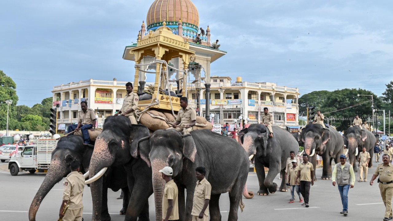 Mysuru ready for Jamboo Savari, Vijaya Yatre at Mysore Palace