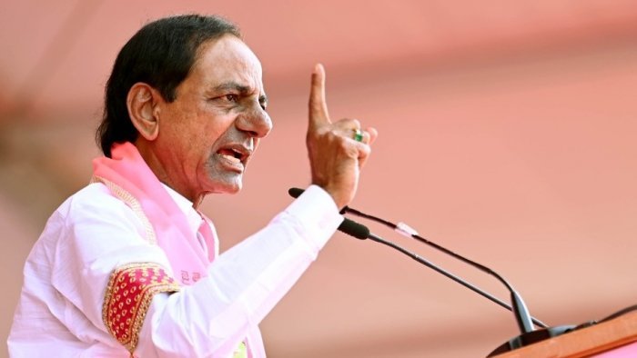 KCR unfurls Bharat Rashtra Samiti flag