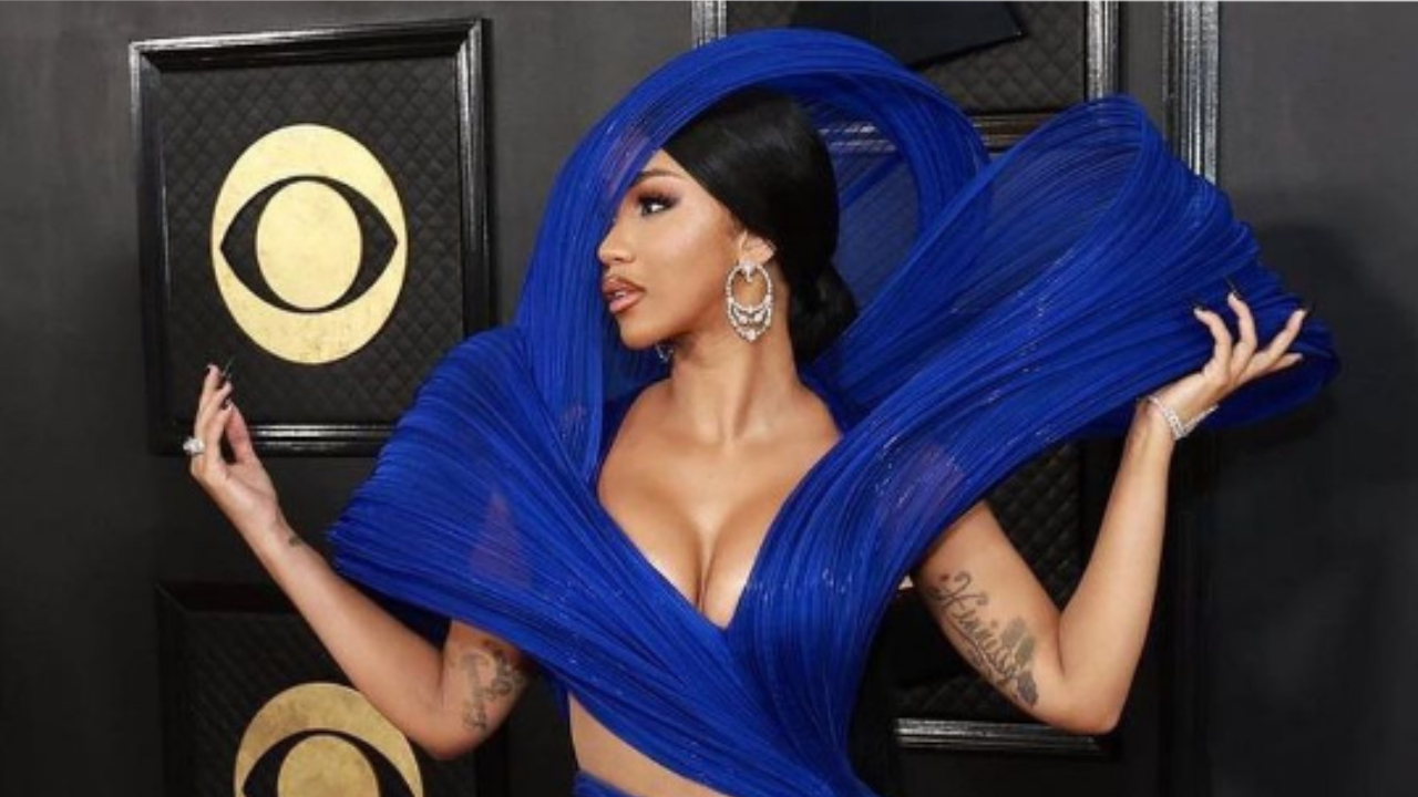 Cardi B wears Indian couturier Gaurav Gupta's creation at Grammys red carpet