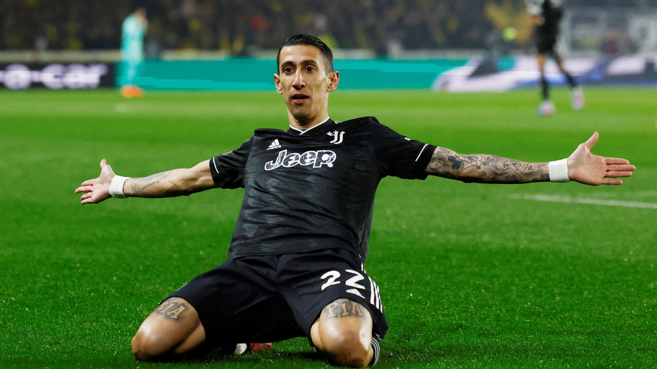 UEFA Europa League: Di Maria hat-trick sends Juventus to last 16