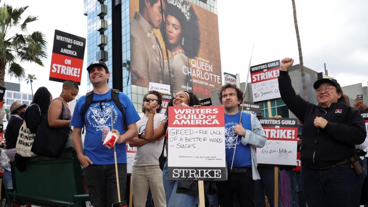 Striking writers find their villain: Netflix