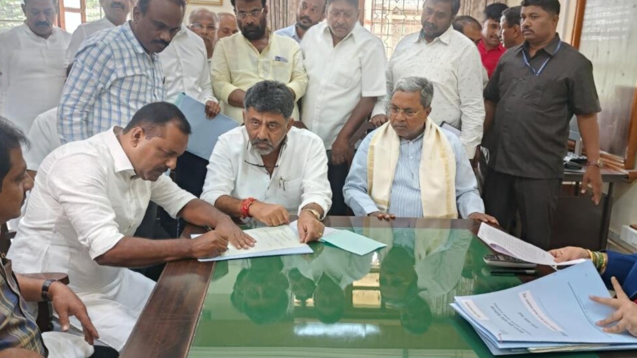 U T Khader files nomination for Karnataka Speaker's post