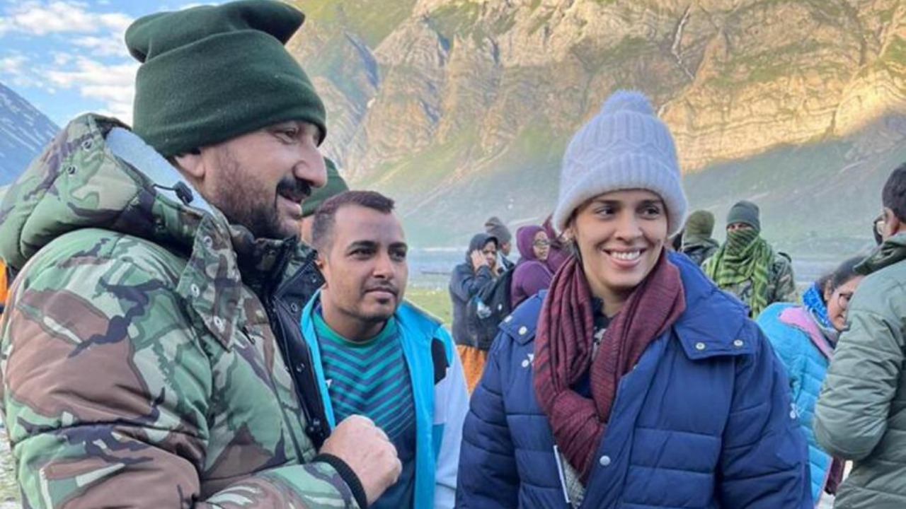 Saina Nehwal pays obeisance at Amarnath cave Shrine