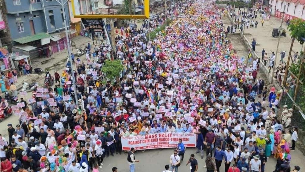 Manipur starts collection of biometrics of 'illegal migrants' from Myanmar amid massive rally by Meitei groups