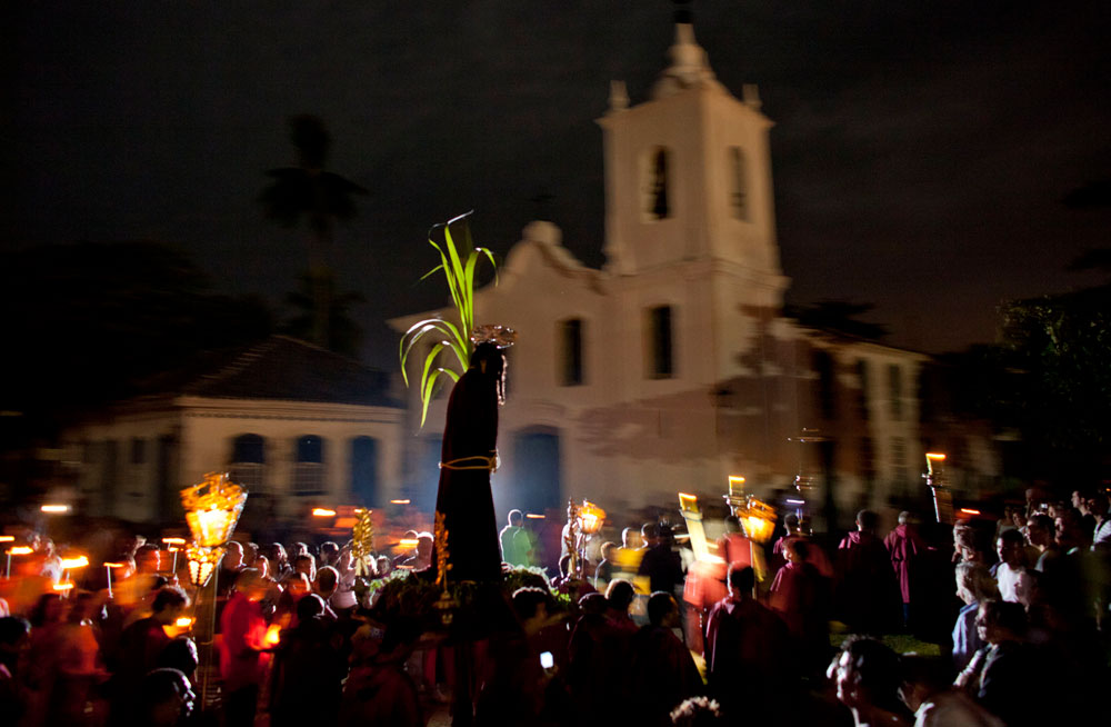 Hundreds of faithful participate in a Good Friday procession in Paraty,  Rio de Janeiro, Brazil, early morning Friday, April 6, 2012. AP Photo