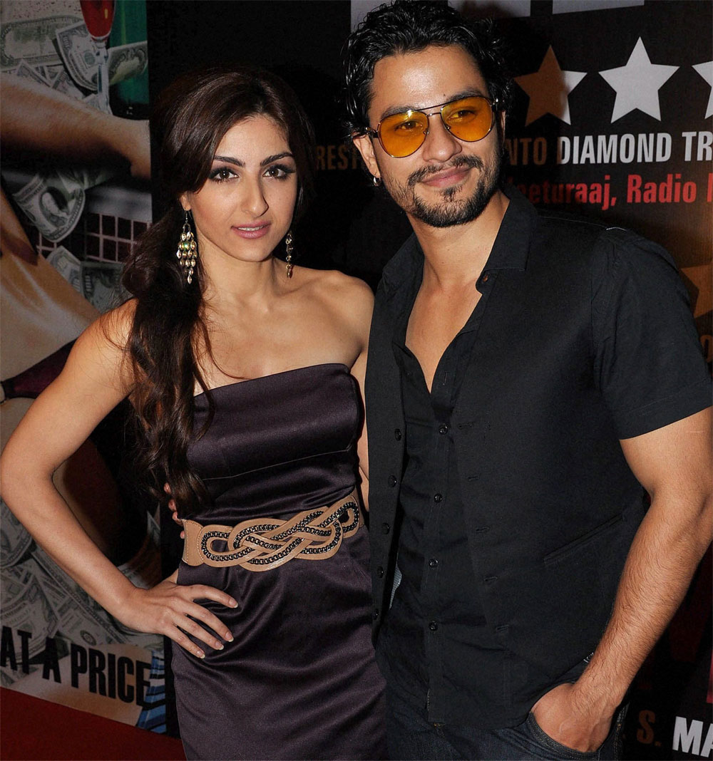 Bollywood actors Soha Ali Khan and Kunal Khemu at the success party of the film Blood Money in Mumbai on Thursday evening. PTI Photo