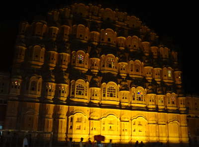 Arin Paul captures Illuminated Hawa mahal at Jaipur
