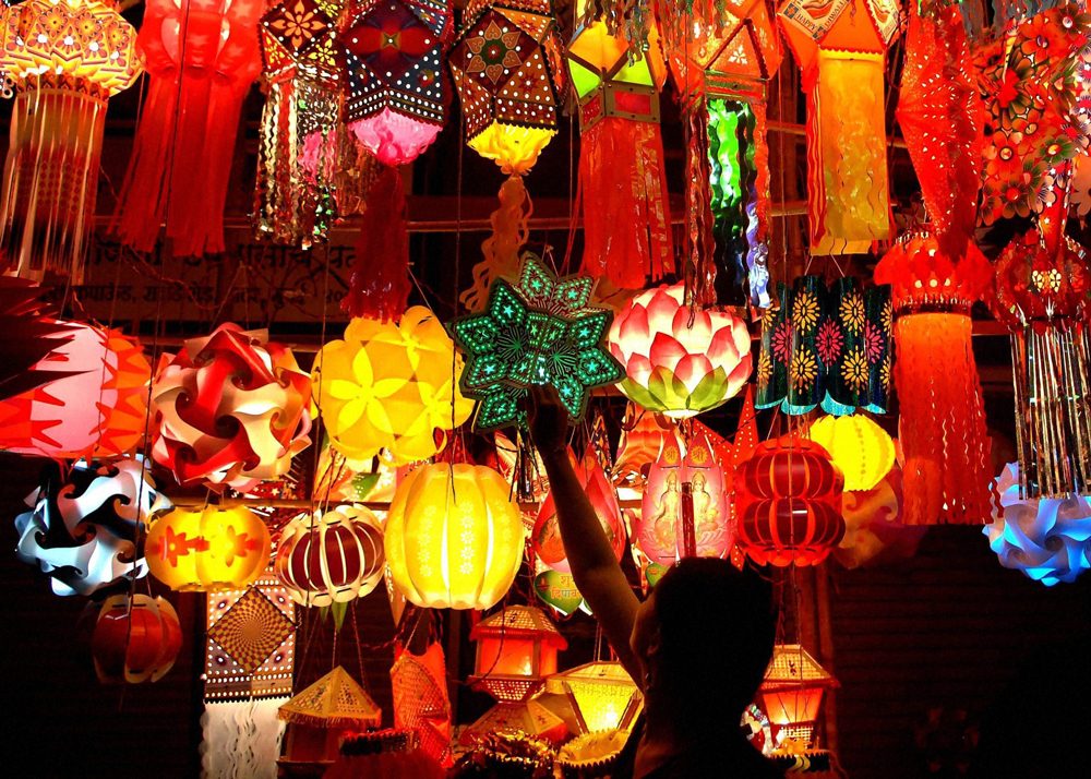 Mumbai: Lanterns on sale ahead of Diwali festival in Mumbai on Saturday. PTI Photo