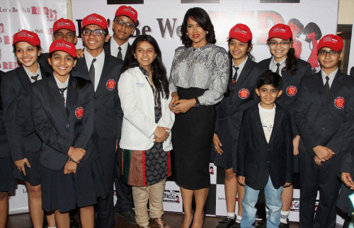 Bollywood actress Sameera Reddy at an awareness campaign in Mumbai on Thursday. PTI Photo