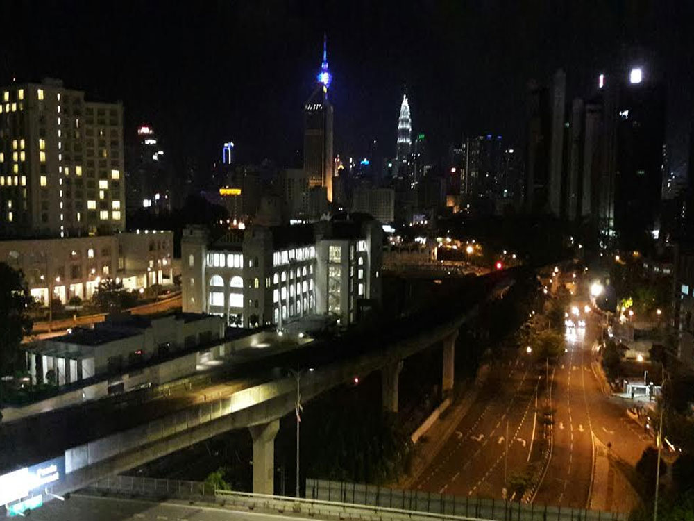 Night view of KL Tower in Malaysia 