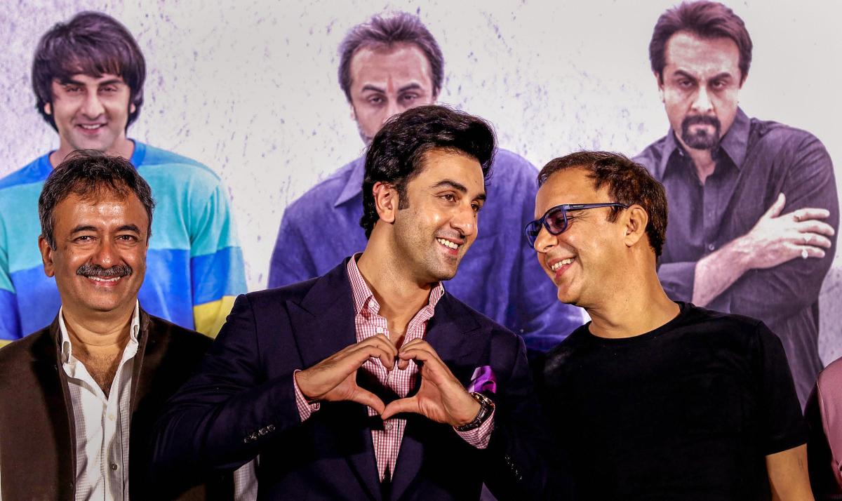 Bollywood actor Ranbir Kapoor during the teaser launch of upcoming biographical Hindi film ‘Sanjay ‘directed by Rajkumar Hirani and produced by Vidhu Vinod Chopra, in Mumbai on Tuesday. PTI Photo