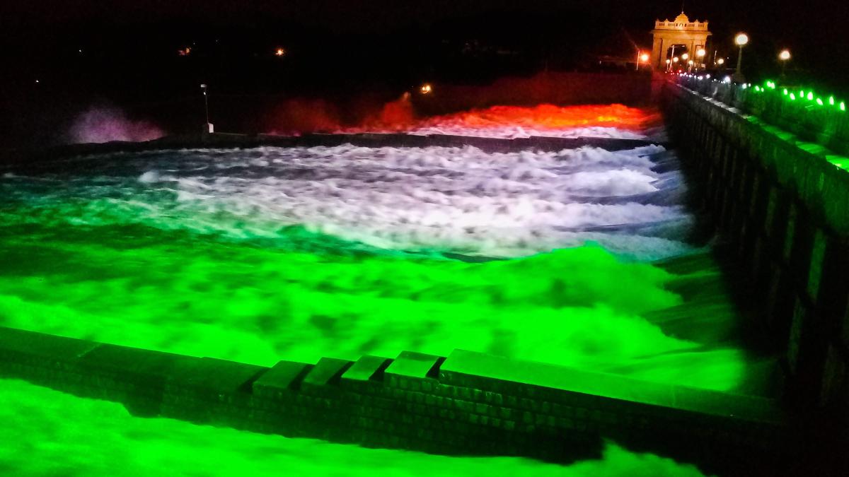 Clouds hover over Parliament House on the first day of the Monsoon Session of Parliament, in New Delhi on Wednesday. (PTI Photo/Vijay Verma)