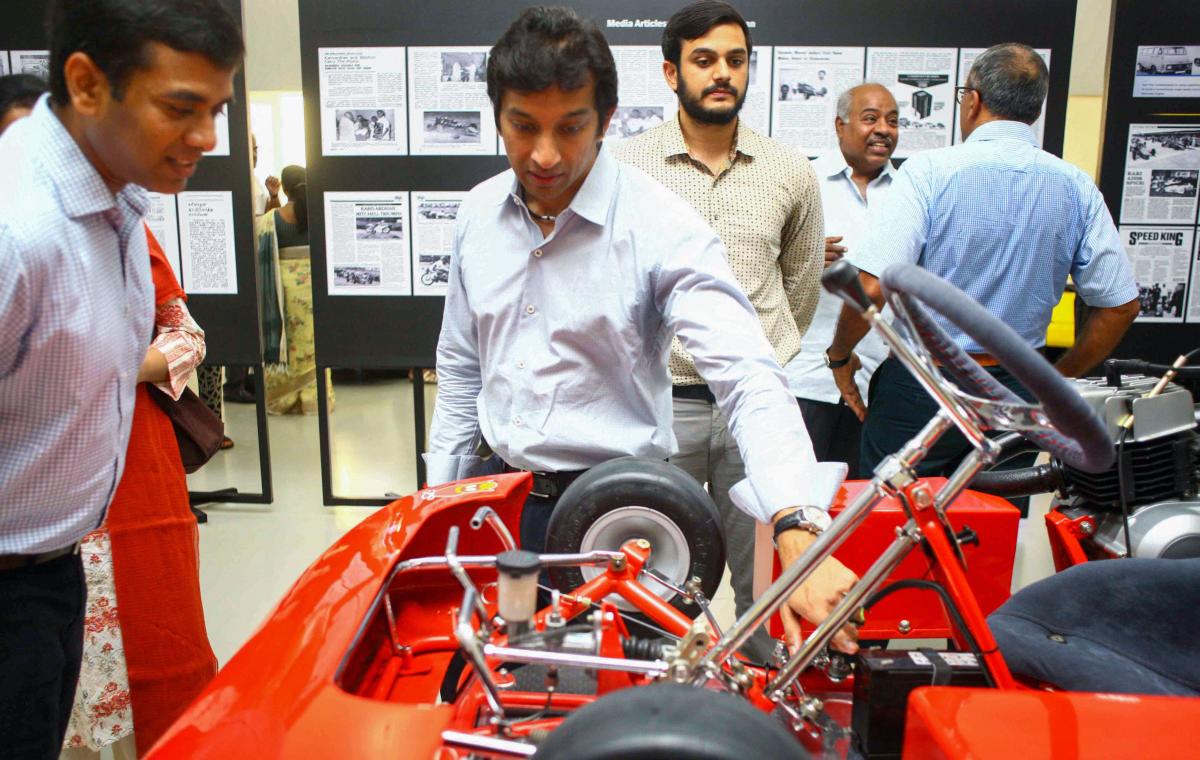 Former Indian F1 racer Narain Karthikeyan visits GD Naidu Museum to mark the 65th birth anniversary of Indian formula racing driver Sundaram Karivardhan Naidu, in Coimbatore, Thursday, June 20, 2019. PTI