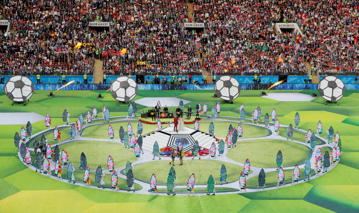 World Cup - Group A - Russia vs Saudi Arabia: General view of a performer during the opening ceremony in Luzhniki Stadium, Moscow, Russia. REUTERS