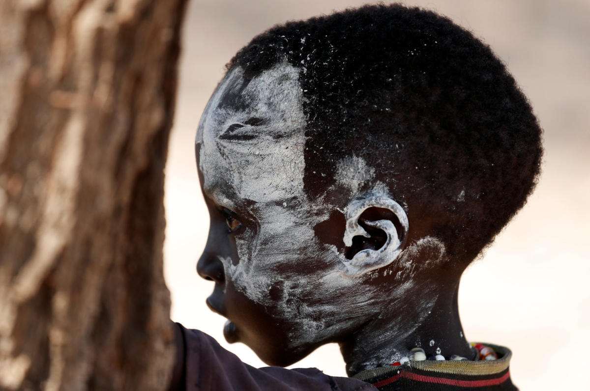 Turkana tribesboy attends a wedding ceremony near Todonyang, Kenya March 23, 2019. Picture taken on March 23, 2019. REUTERS/Goran Tomasevic