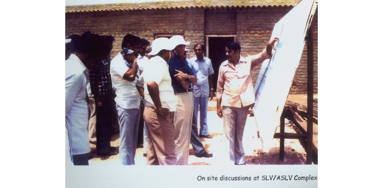 Dhawan on site discussions at SLV/ASLV complex.