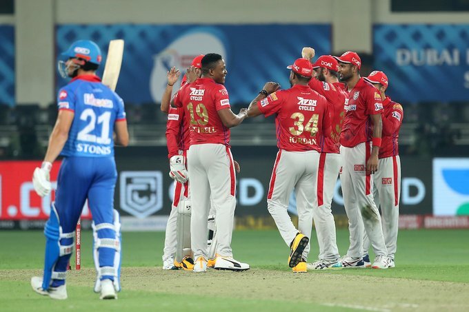 Cottrell picks up his first wicket and Axar Patel has to depart. Credit: IPL official twitter handle