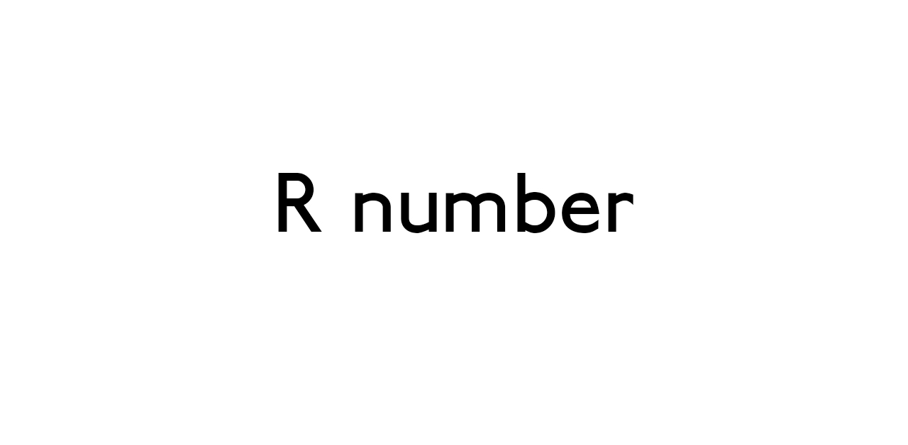 Noun- A way of measuring how quickly a virus spreads through a population by calculating the average number of people who get an infection from just one person with the virus (the abbreviation for ‘reproduction number’ or ‘reproductive number’)