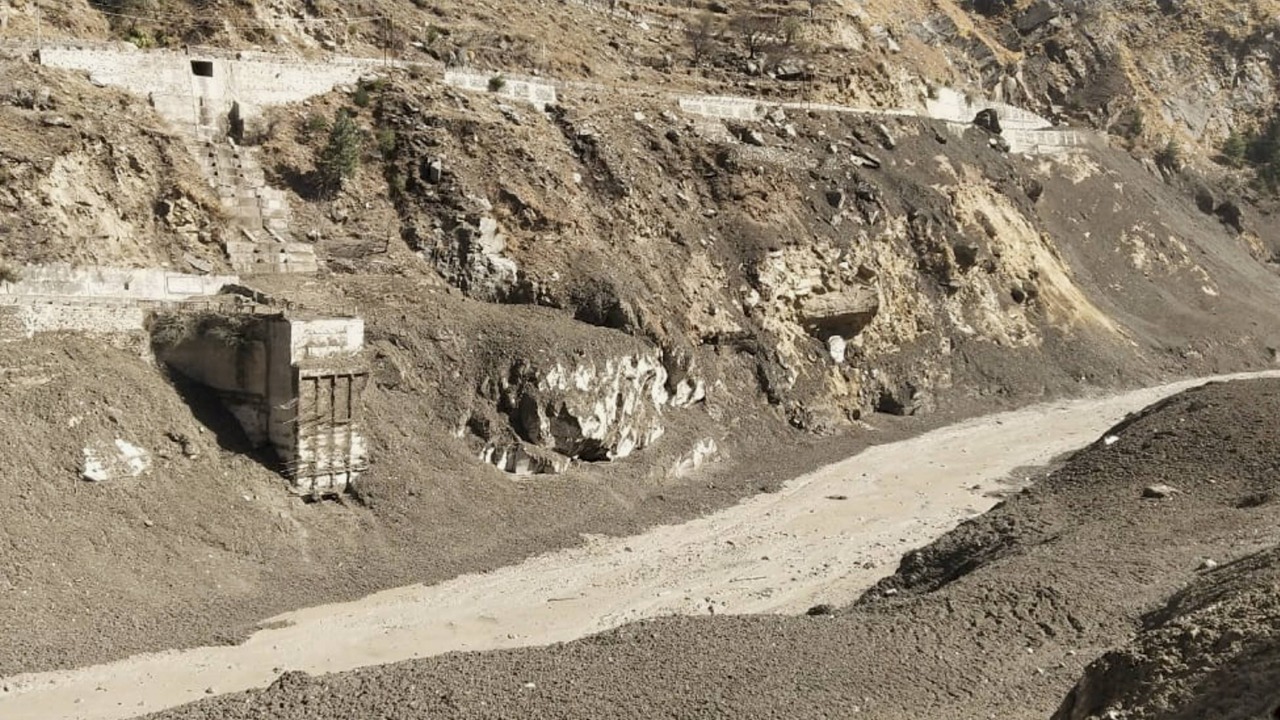 A bridge connecting Tapovan to Bhanguel village was damaged after a glacier broke off in Joshimath in Uttarakhand’s Chamoli district causing a massive flood in the Dhauli Ganga river. Credit: PTI File Photo.