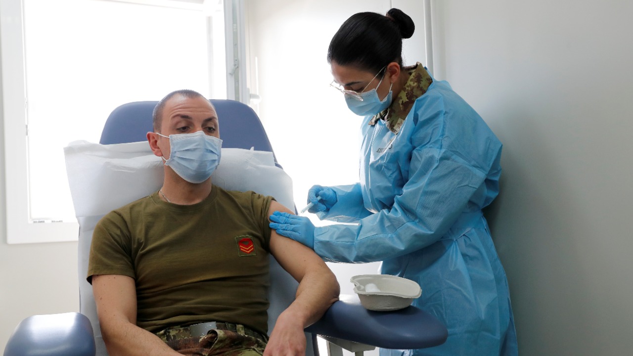 Italy | Vaccines administered: 34,97,825 | Total cases as of February 24, 2021: 28,32,162 | Credit: Reuters Photo