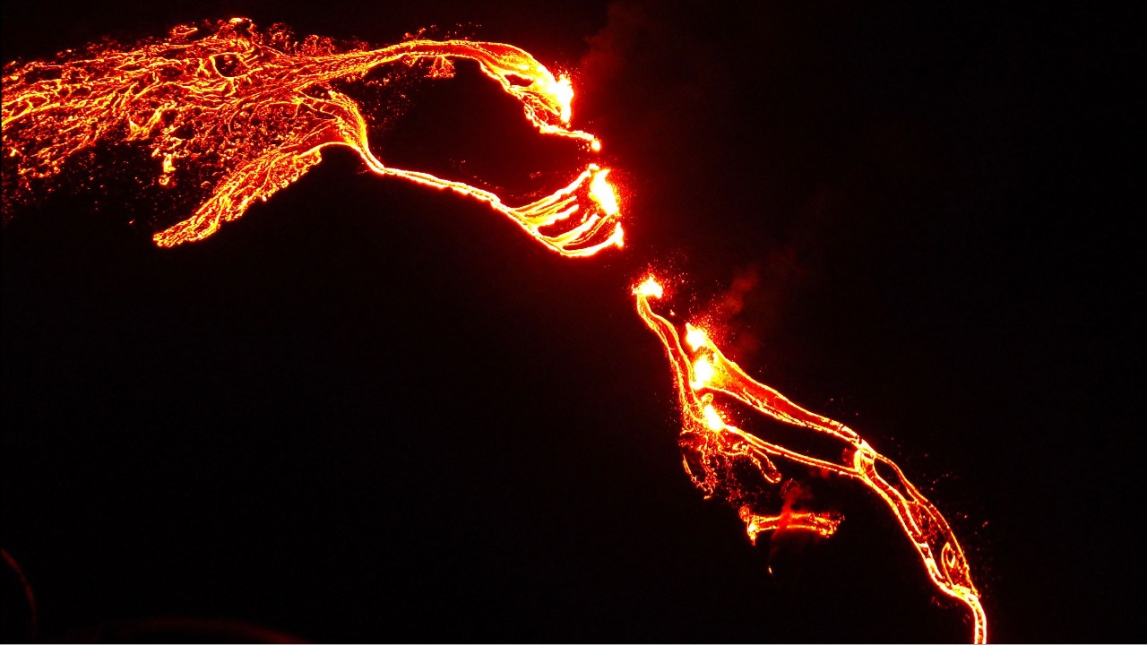 A volcano erupted in Iceland on Friday some 40 kilometres (25 miles) from the capital Reykjavik, the Icelandic Meteorological Office said, as a red cloud lit up the night sky and a no-fly zone was established in the area. Credit: AFP Photo