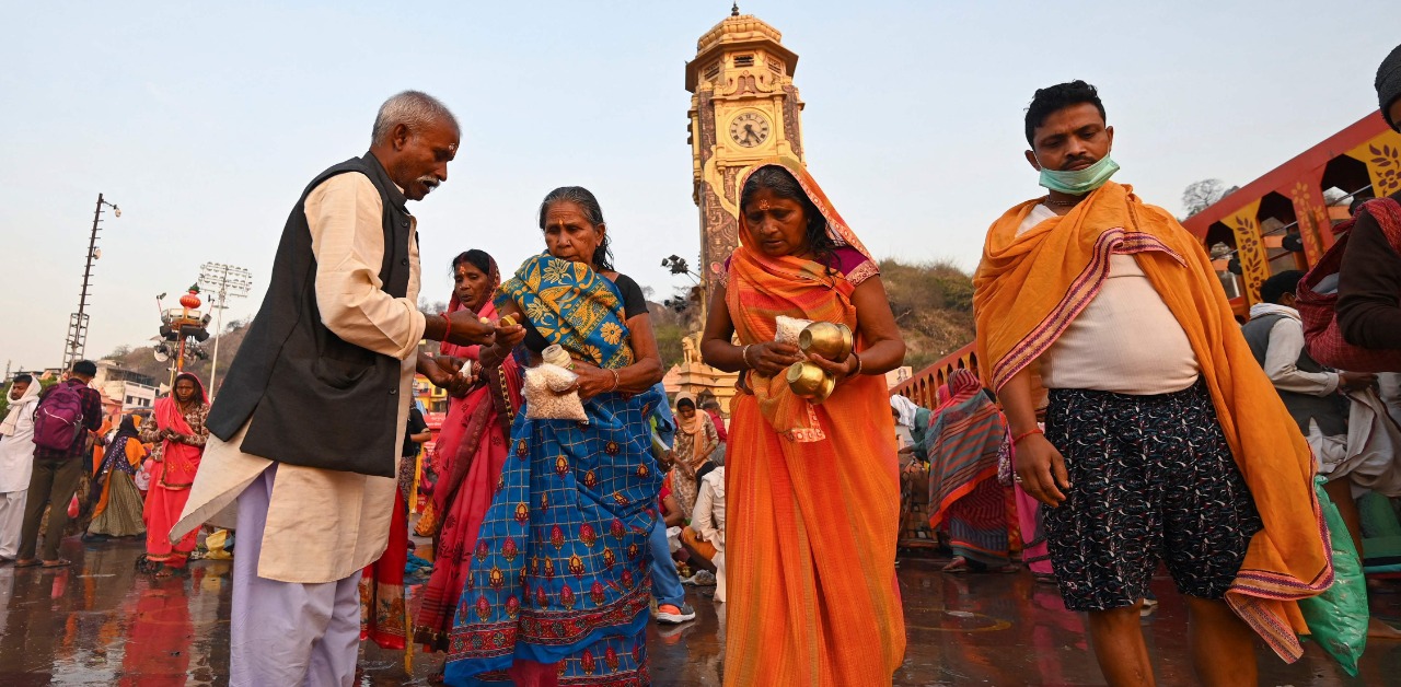While Hari Ki Pairi was reserved for the akhadas from 7 am, other devotees also took the holy dip on the other ghats of the sacred river.