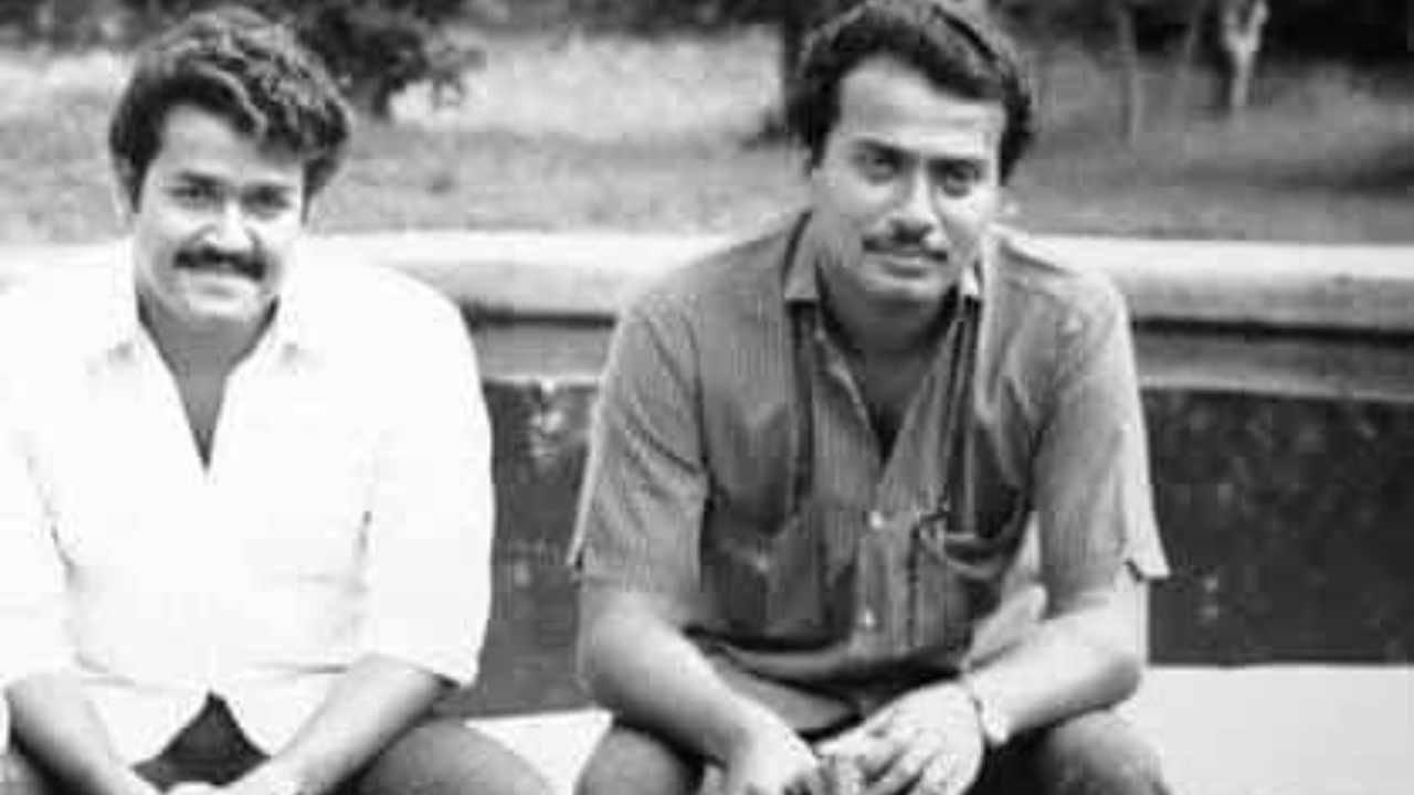 Mohanlal with ace screenplay writer Dennis.