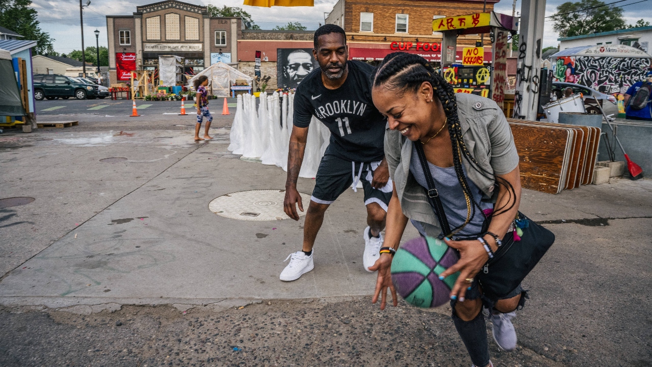 The organisation has stockpiled 3,000 items surrounding Floyd's death — things like artwork left behind in the square — and will display some of them in a pop-up gallery. Credit: AFP Photo