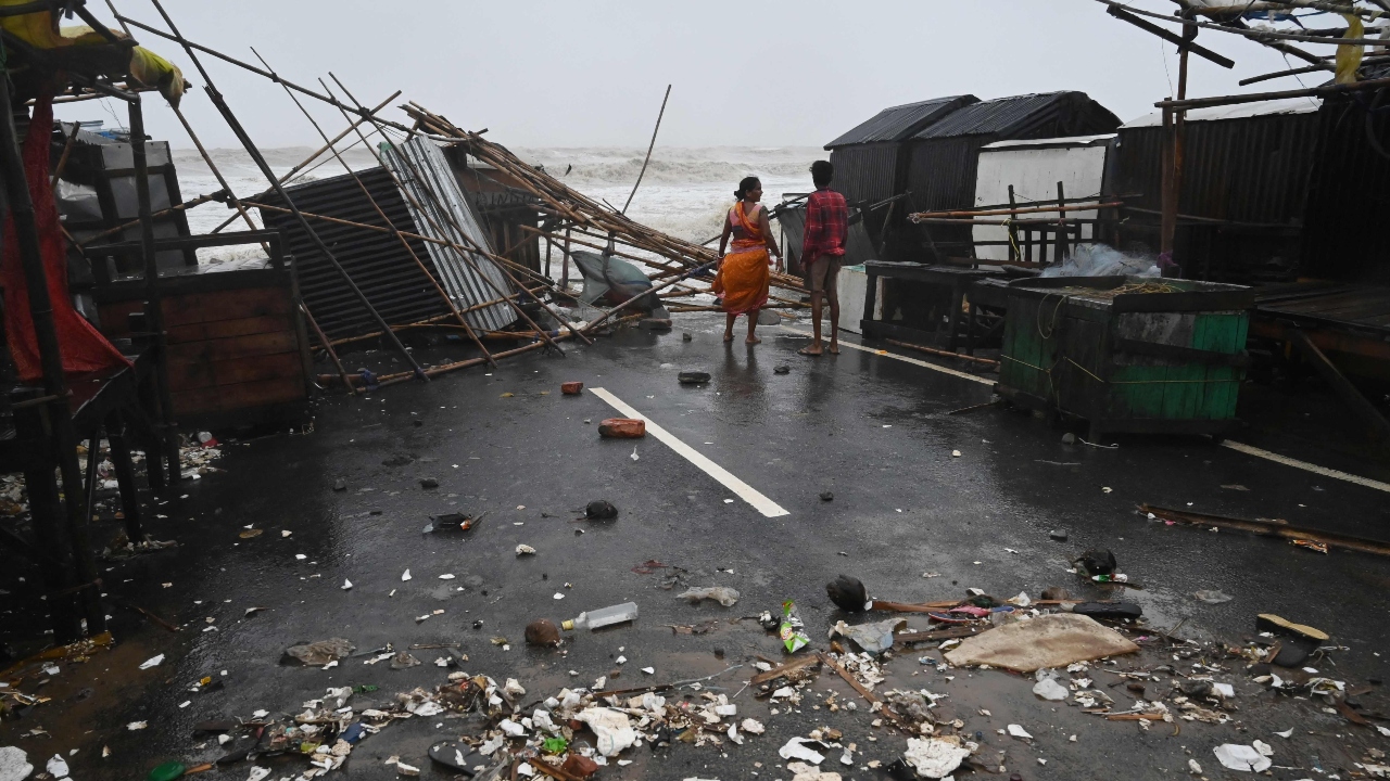 Cyclone Yaas was packing gusts of up to 140 kph (87 mph) as it hit land, authorities said, triggering mass evacuations and piling pressure on authorities battling a deadly second wave of the coronavirus. Credit: AFP Photo