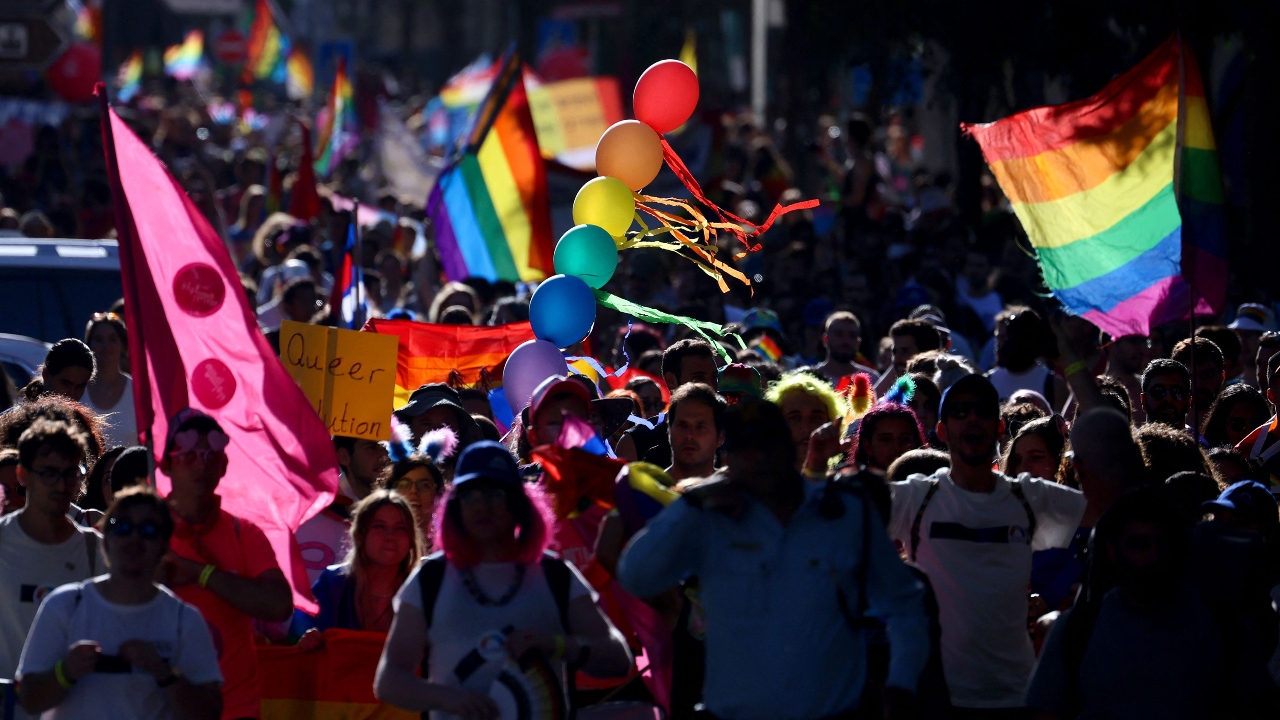 Ultra-right wing groups had called for a counter-demonstration and several people were arrested on suspicion of potential threats prior to the start of the march. Credit: AFP Photo