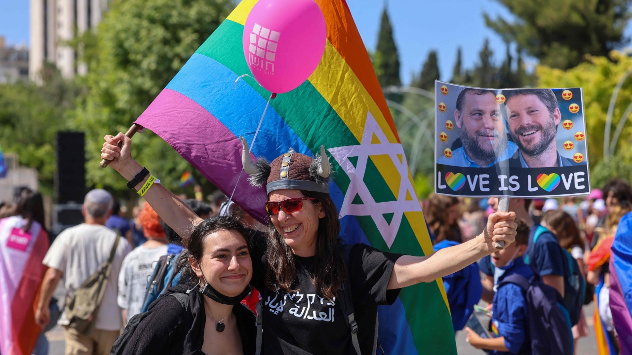 Police also said they had arrested two 17-year-old boys for hanging anti-Pride posters in downtown Jerusalem overnight. Credit: AFP Photo